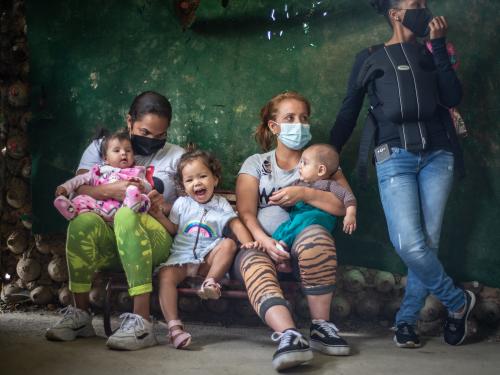 UNHCR met with a group of Venezuelan refugee women in Bello Oriente, to recognize gender-based violence through theater and together generate prevention and care strategies in their territory.