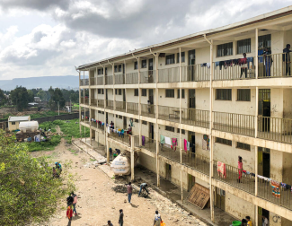Over 2,000 internally displaced people live in this secondary school in Tigray's capital Mekele.