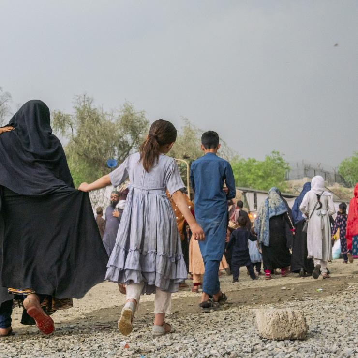 Families at the Torkham border, newly arrived from Pakistan, prepare for the next step of their journey. With uncertain futures ahead, they are ready to begin rebuilding their lives in Afghanistan.