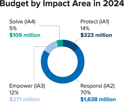 Middle East and North Africa - Budget by impact area
