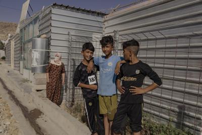 A group of young Yazidis at the Rwanga camp for internally displaced people in the Kurdistan region of Iraq, hosting some 2,440 displaced families. © UNHCR/Andrew McConnell