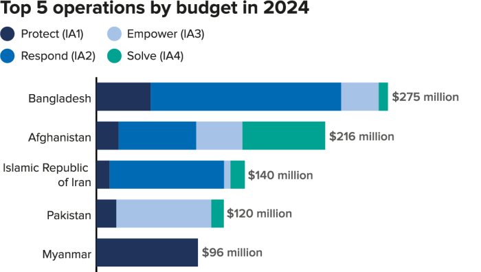 Asia - Top 5 Operations by budget in 2024