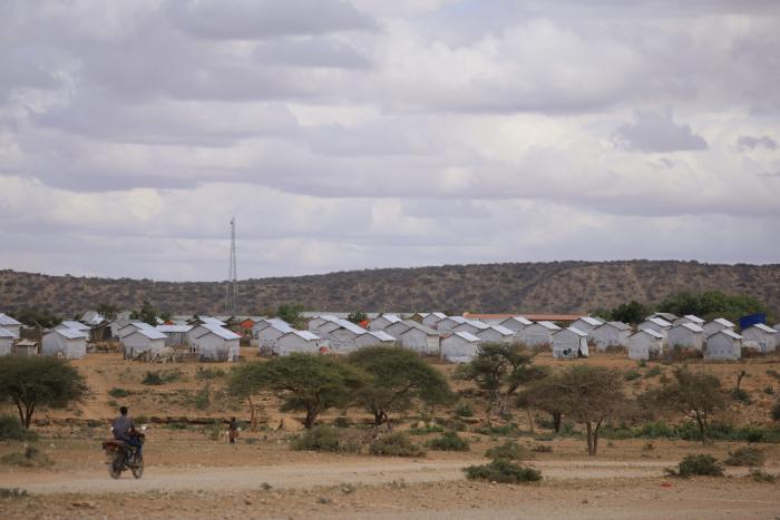 Refugee shelters in Bokolmayo Refugee camp, Ethiopia