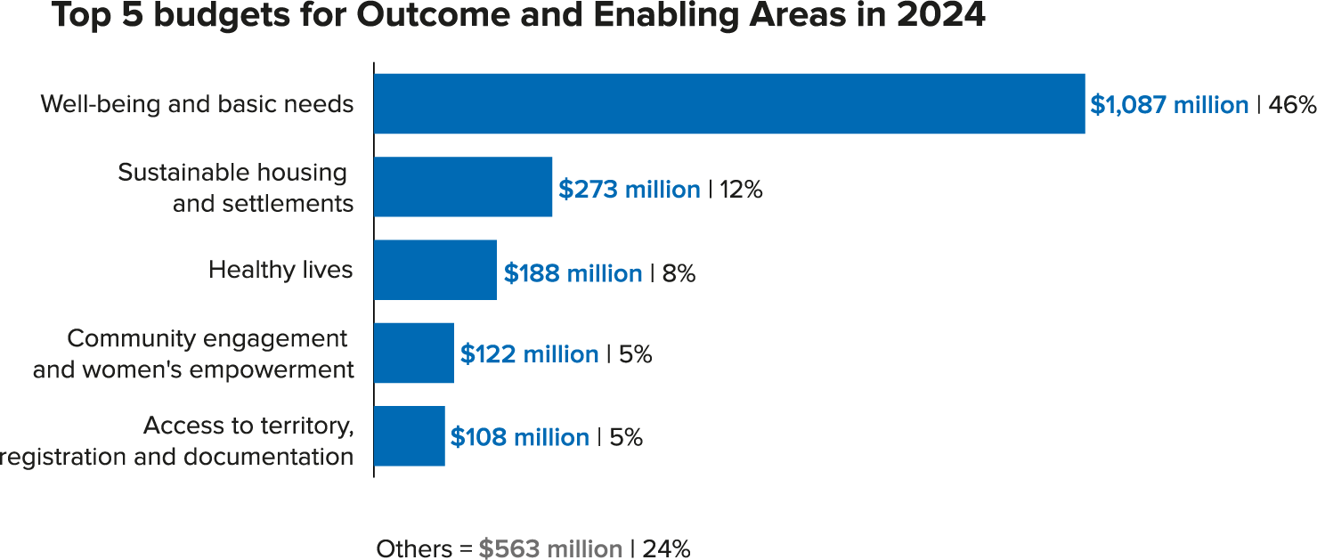 Middle East and North Africa - Top 5 budgets for outcome and enabling areas