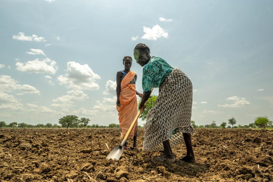 Two woman in a farm