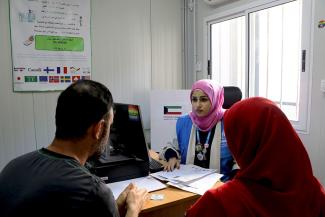 UNHCR caseworkers Shireen Assi, helps refugees in Lebanon with counselling, legal advice, and referrals to health, education and other services. 