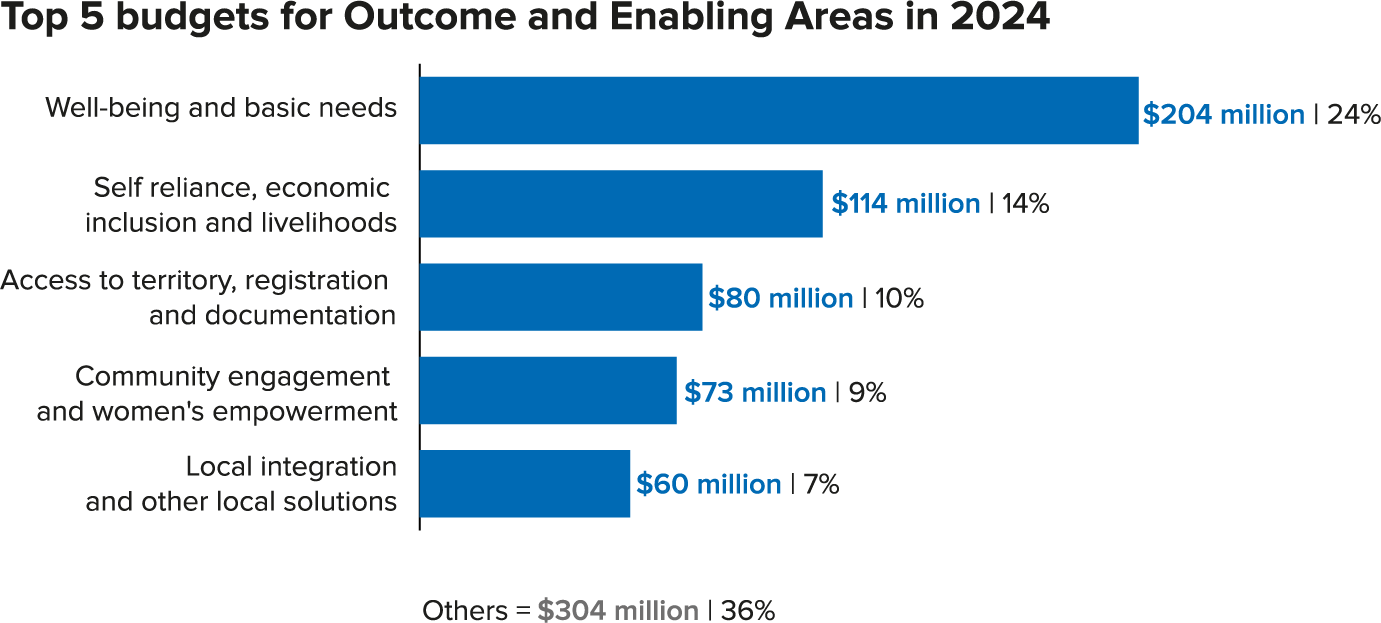 Americas - Top 5 budgets for outcome and enabling areas